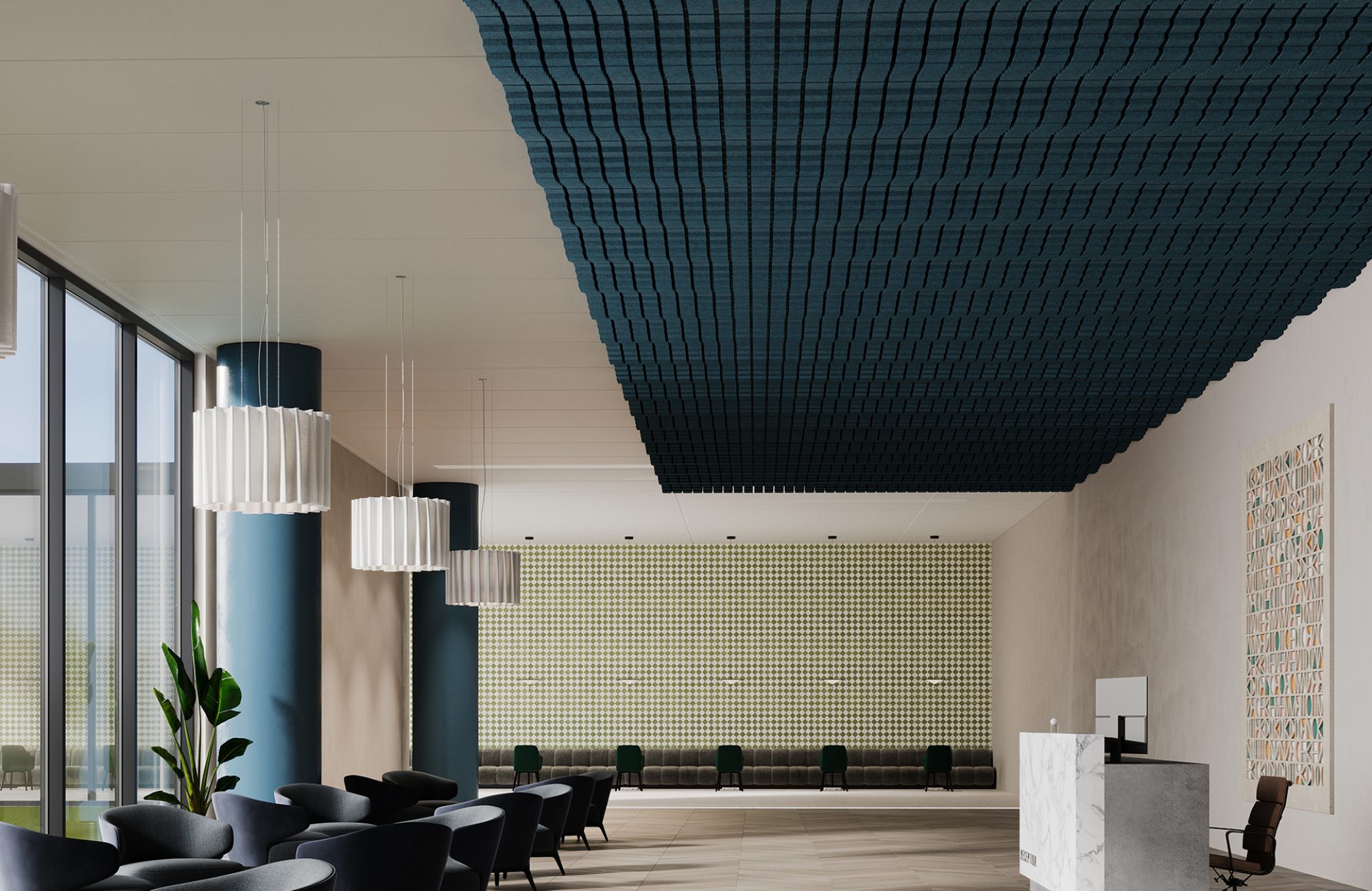 Vista, Mountain Ceiling Frame | Denim | Premier Collection
