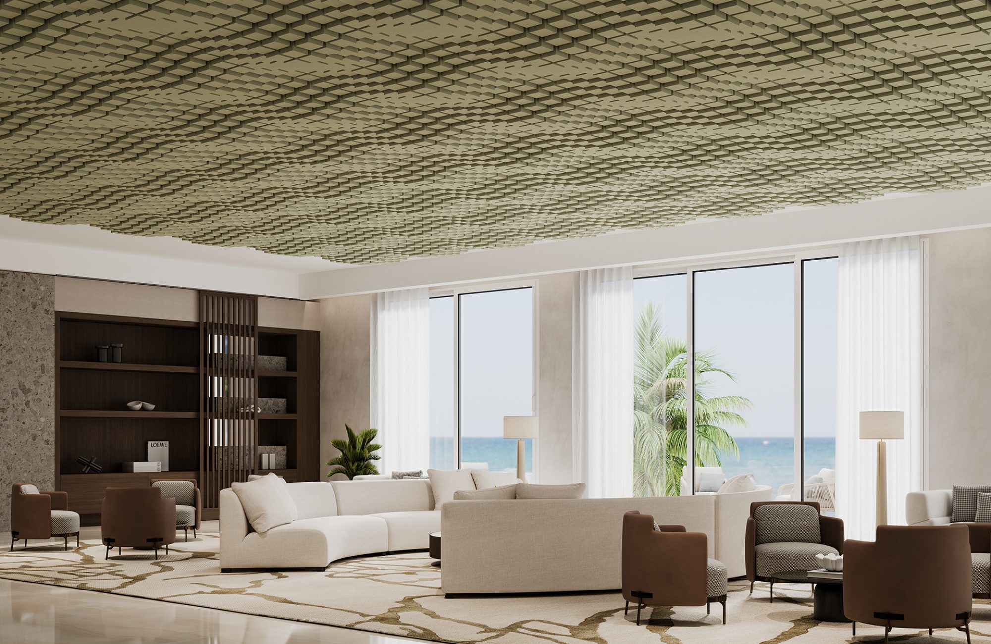 Vista, Oceanic Ceiling Frame | Celery | Premier Collection