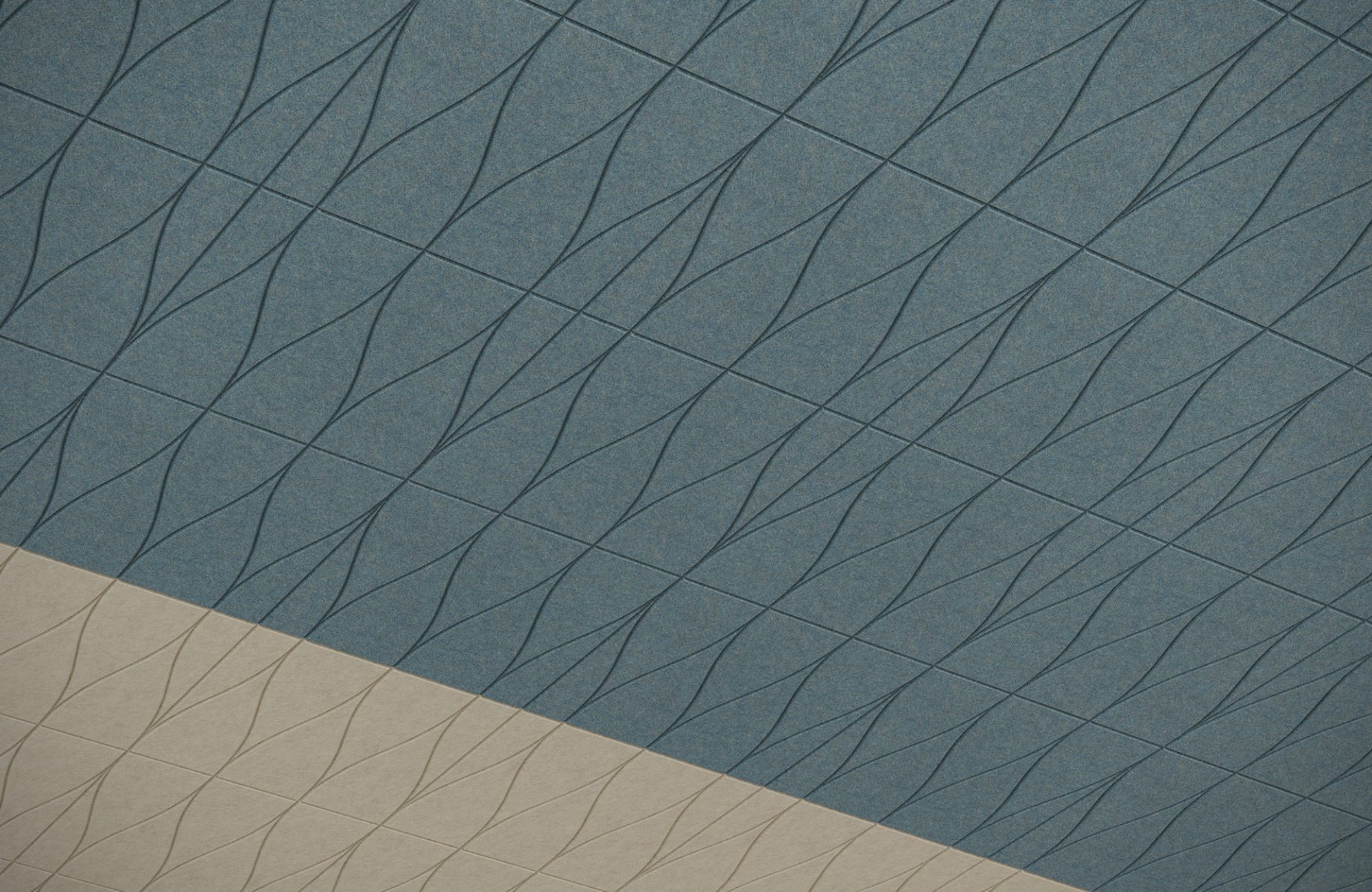 Fracture, Ornamental Ceiling Panels | Almond, Stonewash | Premier Collection