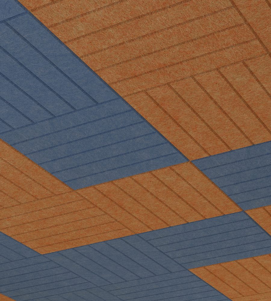 Fracture, Rows Ceiling Panels | Marine, Peach | Premier Collection