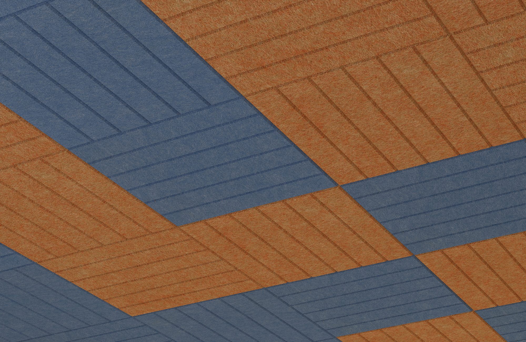 Fracture, Rows Ceiling Panels | Marine, Peach | Premier Collection