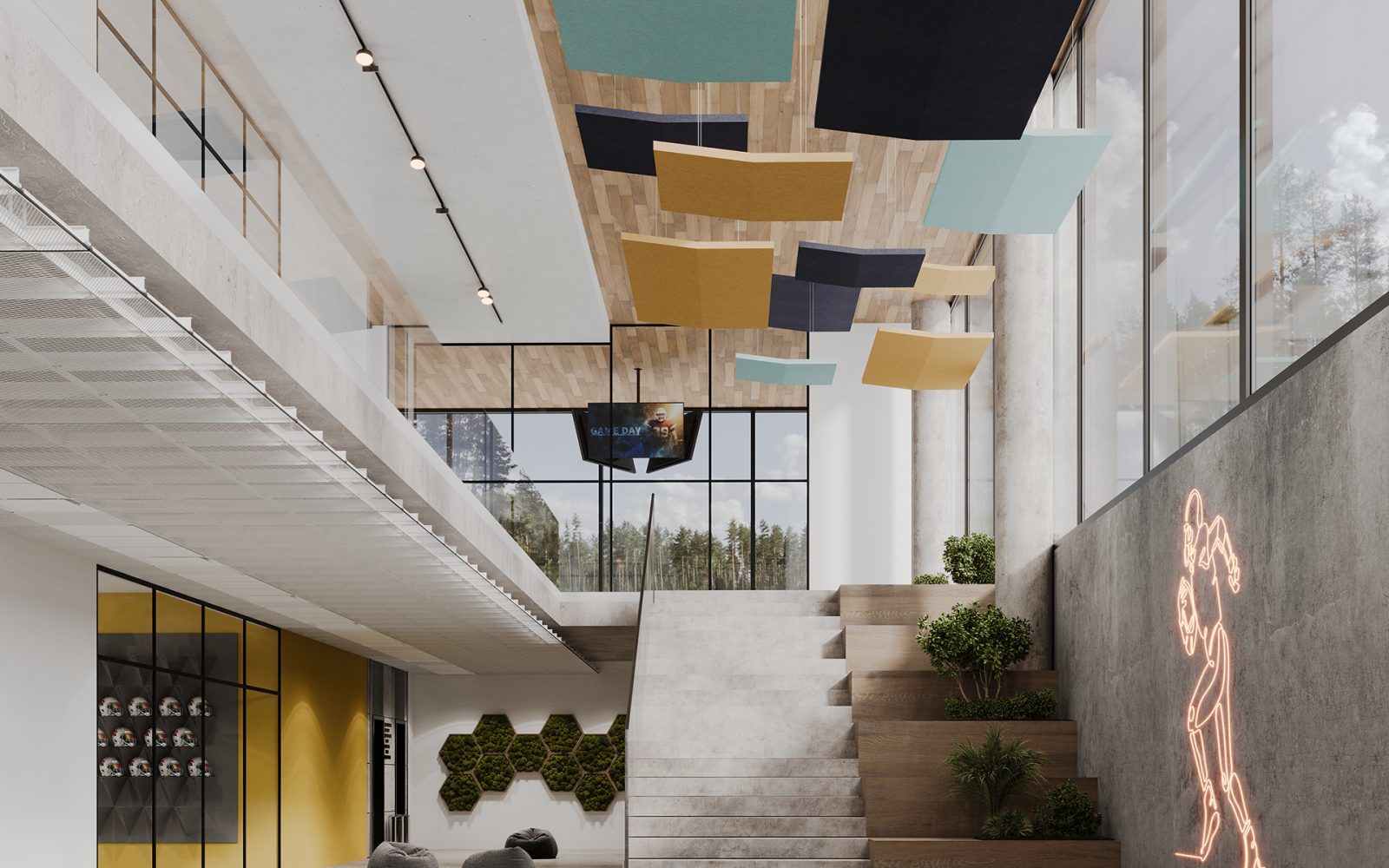 Rooftop, Saltbox Ceiling Clouds | Flint, Turmeric, SeaSalt | Premier Collection