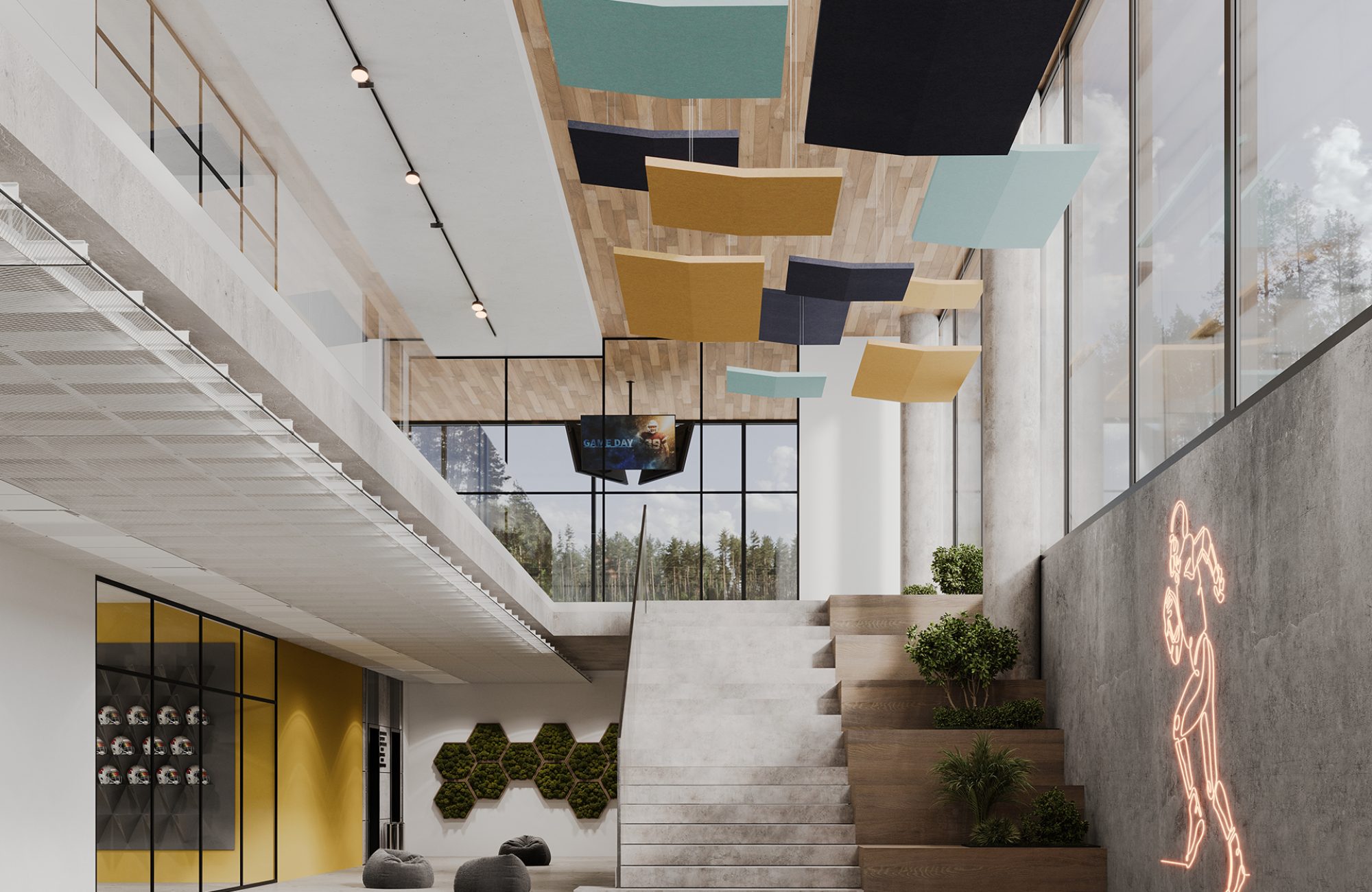 Rooftop, Saltbox Ceiling Clouds | Flint, Turmeric, SeaSalt | Premier Collection