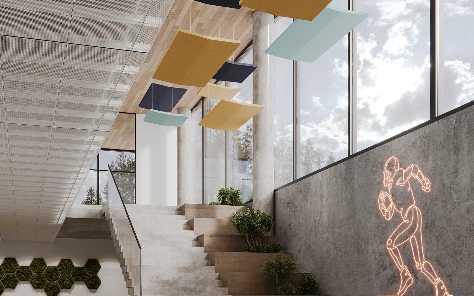Rooftop, Saltbox Ceiling Clouds | Flint, Turmeric, SeaSalt | Premier Collection