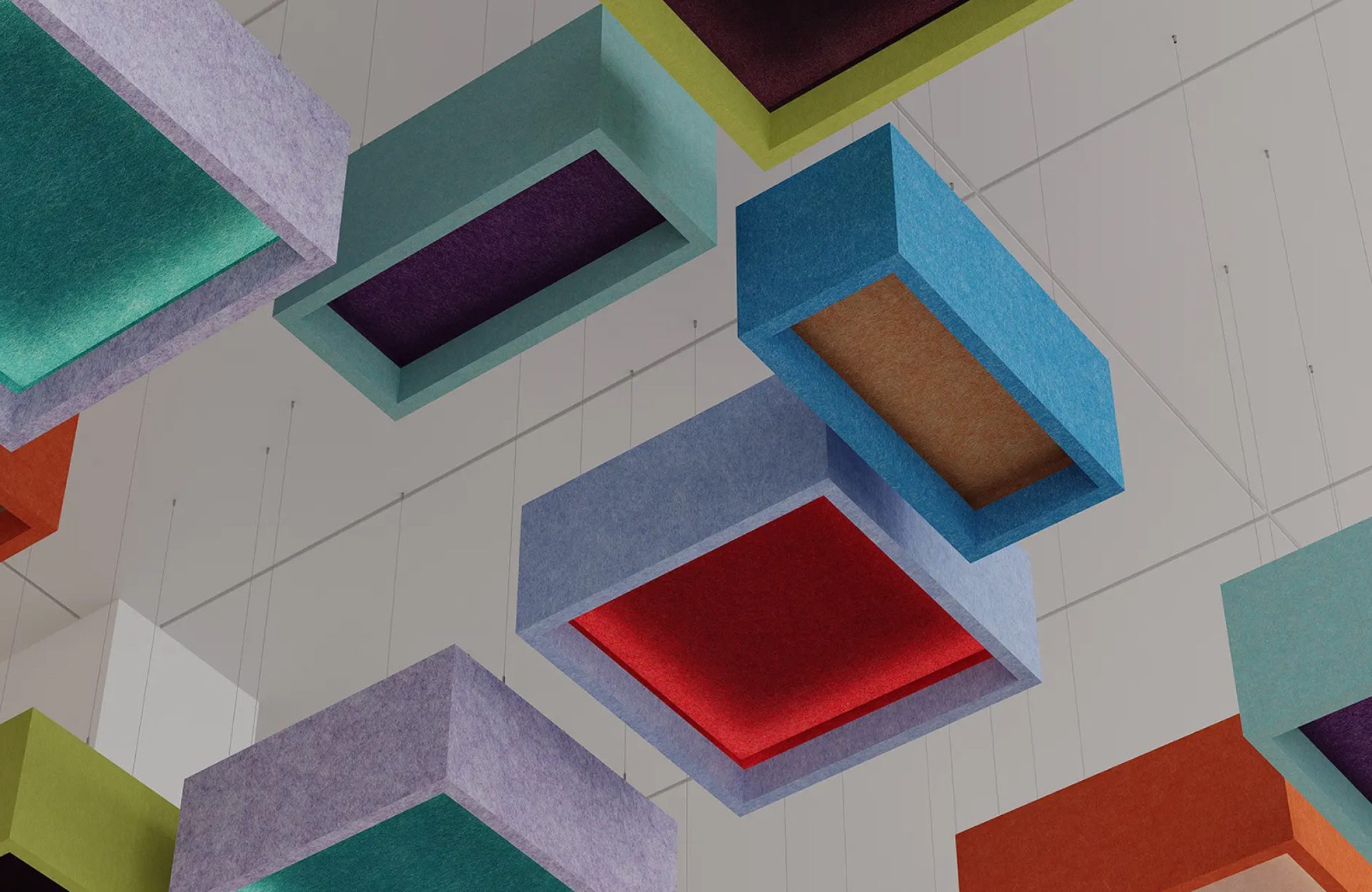 Blox, Shallow Ceiling Clouds | Azure, Peach, Lilac, Peacock, Wheat, Kale, Valentine, Carrot, Sea Salt, Berry, Periwinkle, Currant, Wasabi, Shiraz | Premier Collection