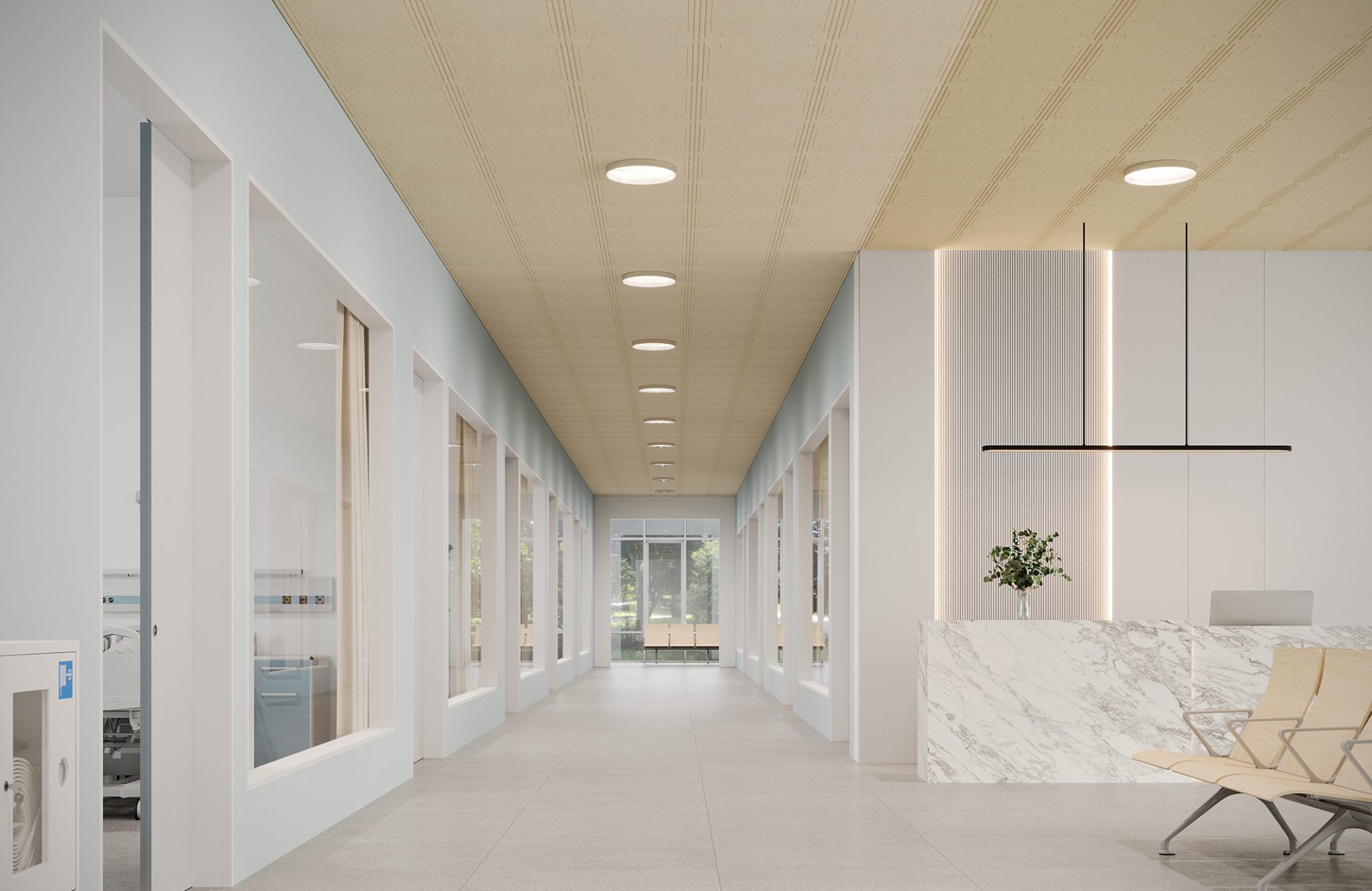 Fracture, Stamped Ceiling Panels | Ivory, Pearl | Premier Collection