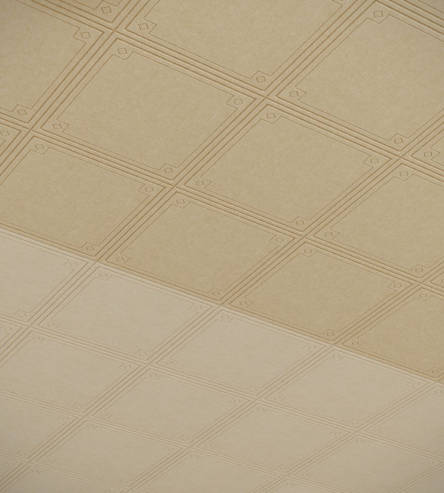 Fracture, Stamped Ceiling Panels | Ivory, Pearl | Premier Collection