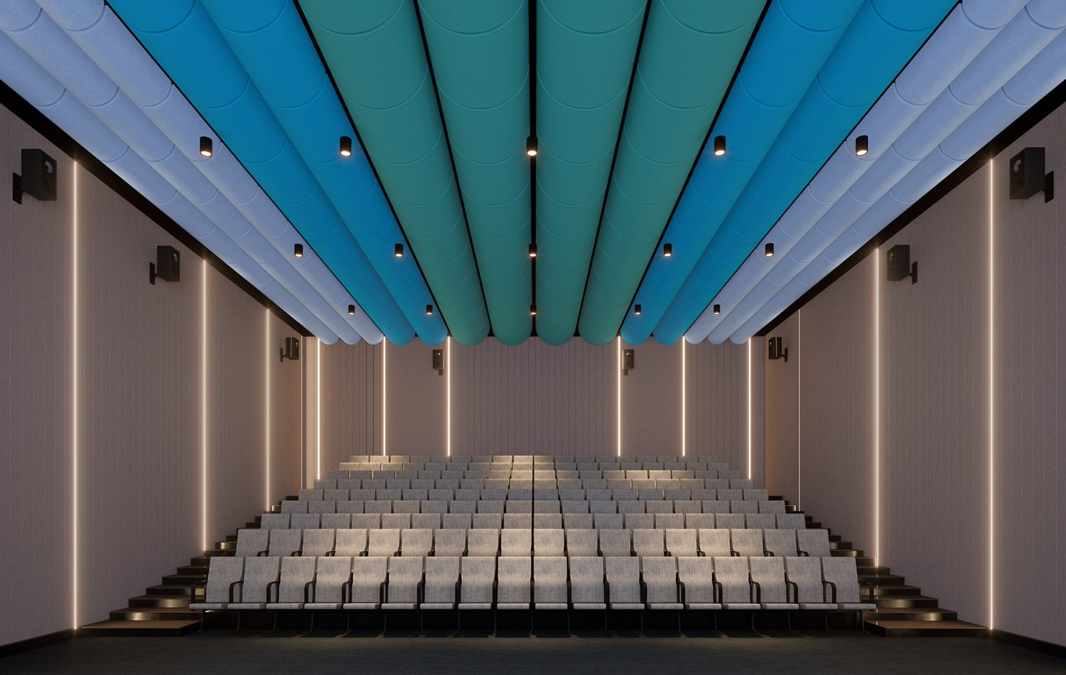 Swing Ceiling Clouds | Peacock, Azur, Periwinkle | Premier Collection