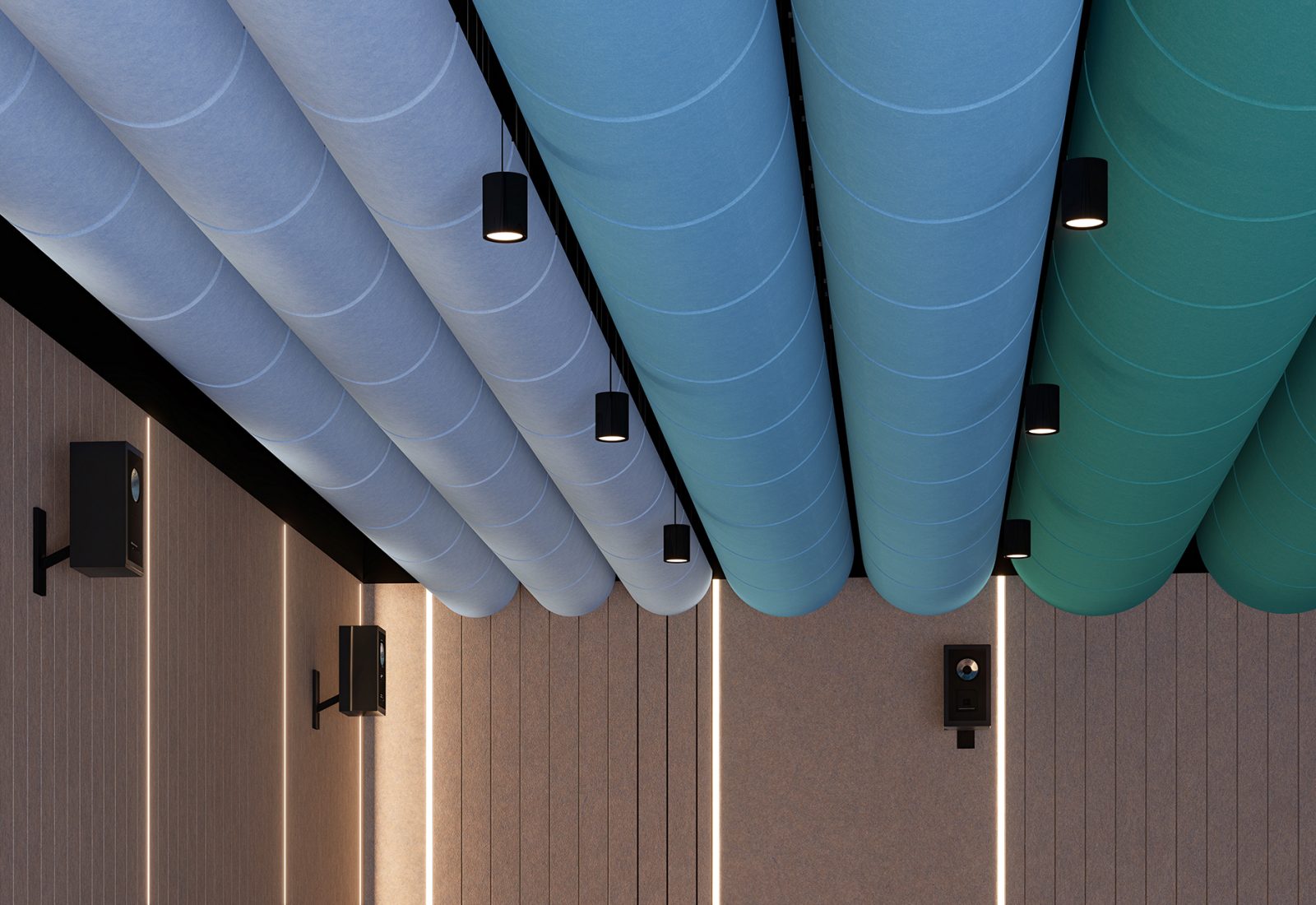 Swing Ceiling Clouds | Peacock, Azur, Periwinkle | Premier Collection