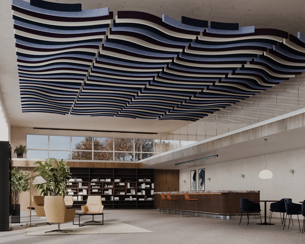 Versiform Ceiling Baffles | Midnight, Periwinkle, White | Premier Collection