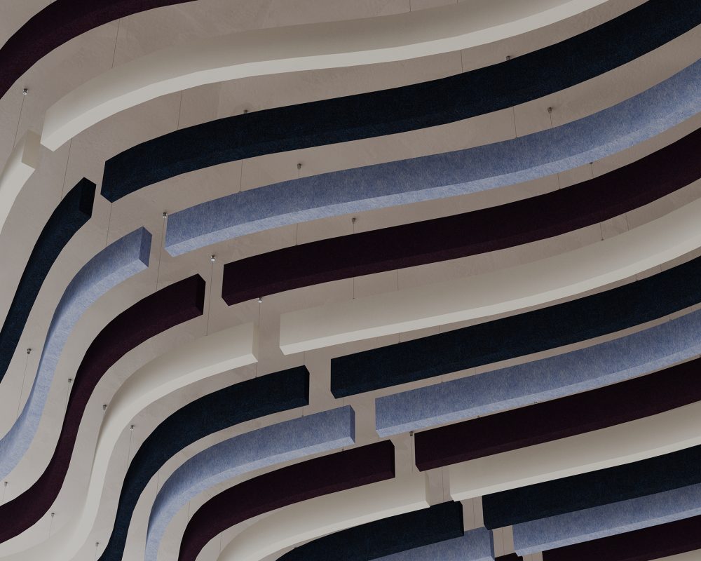 Versiform Ceiling Baffles | Midnight, Periwinkle, White | Premier Collection