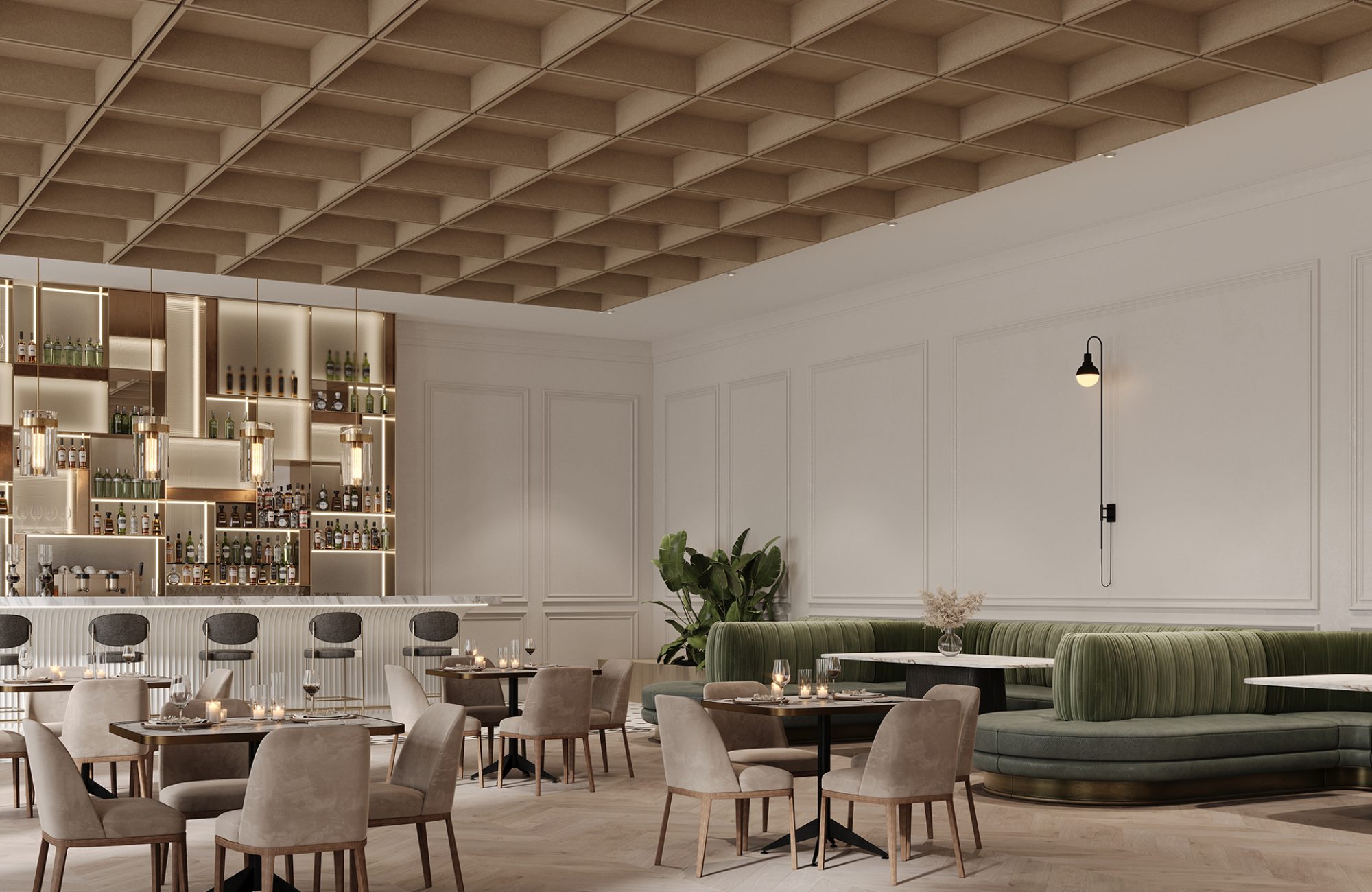 Recess, Waffle Ceiling Frame | Umber | Premier Collection