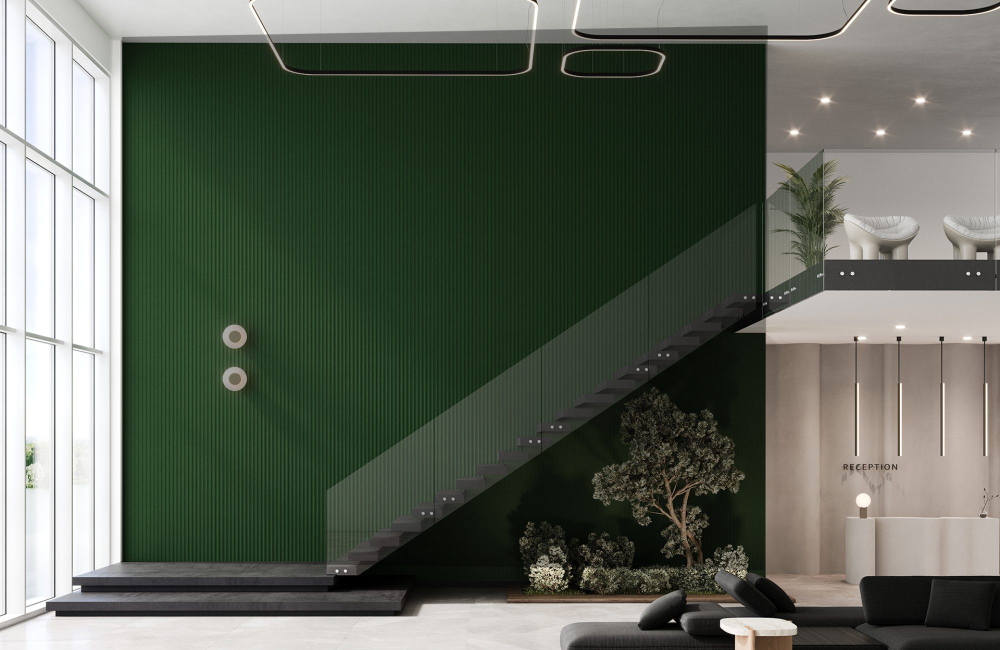 QuietForm Wall Panels, Furrowed | Kale | Premier Collection