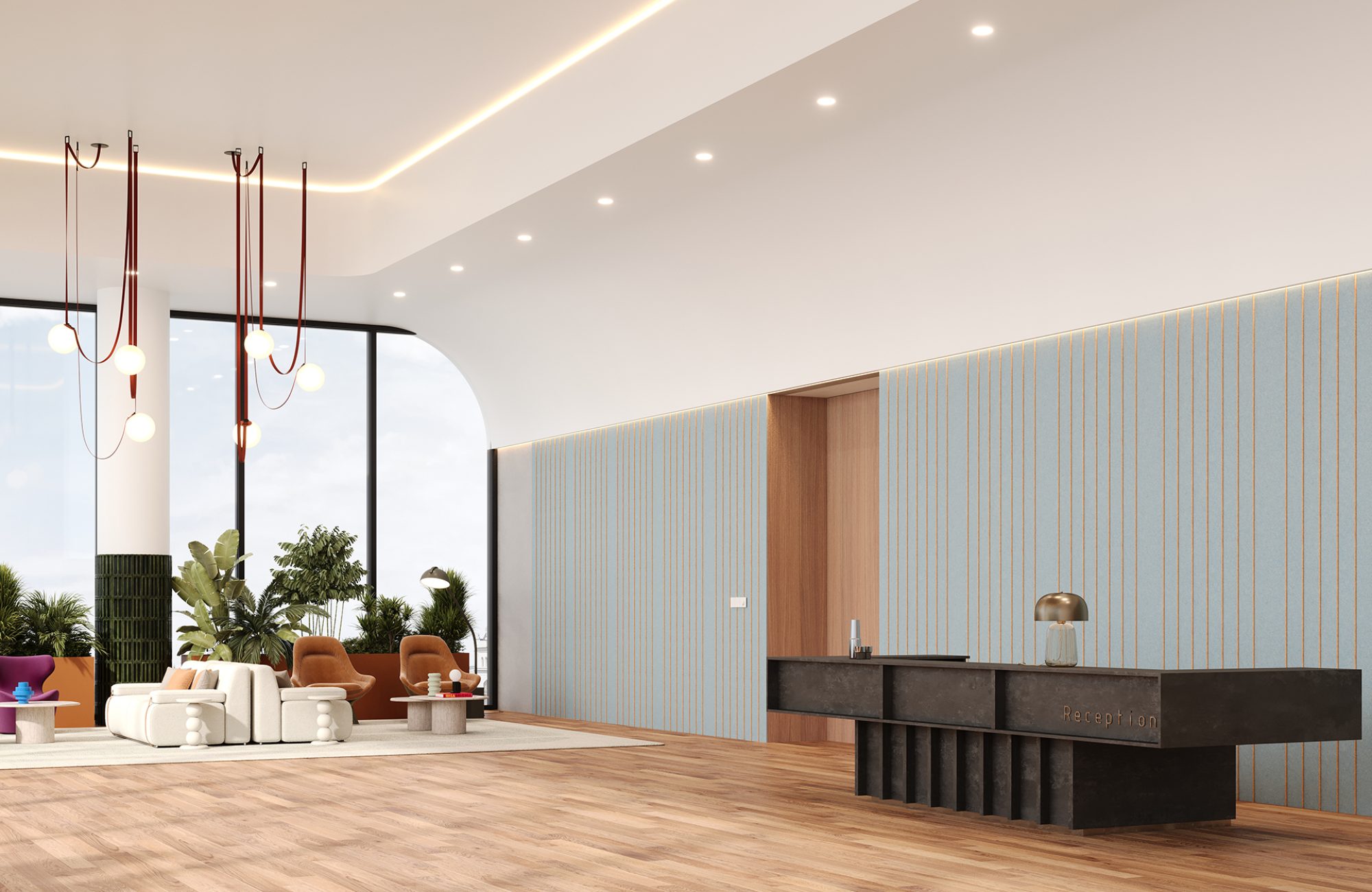 Spine Wall Panels, Bars A | Stonewash, Peach | Premier Collection