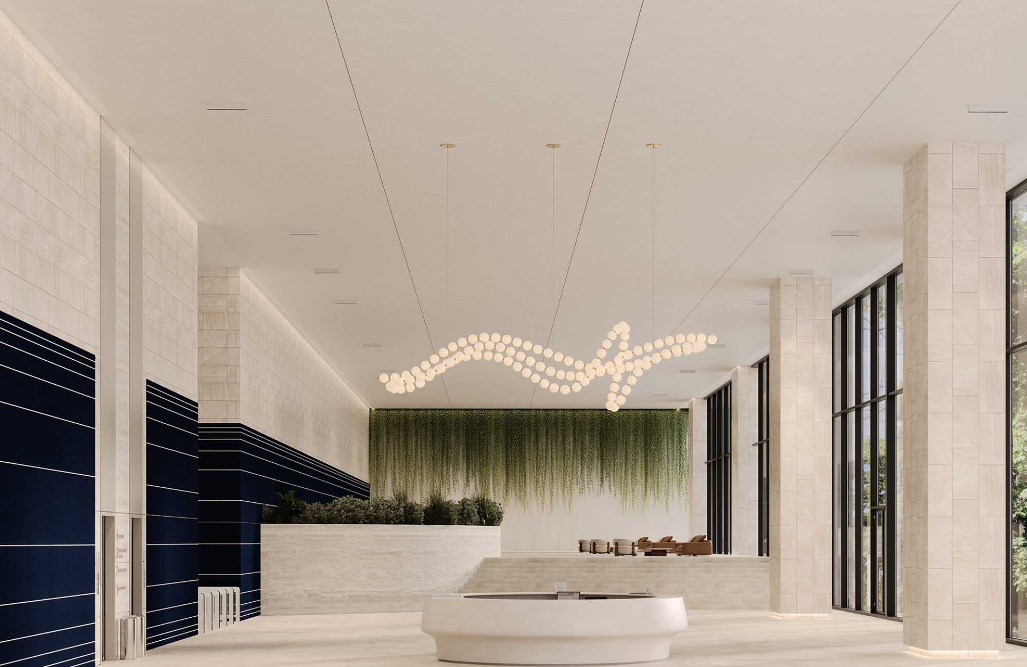 Spine Wall Panels, Panes B | Midnight, White | Premier Collection