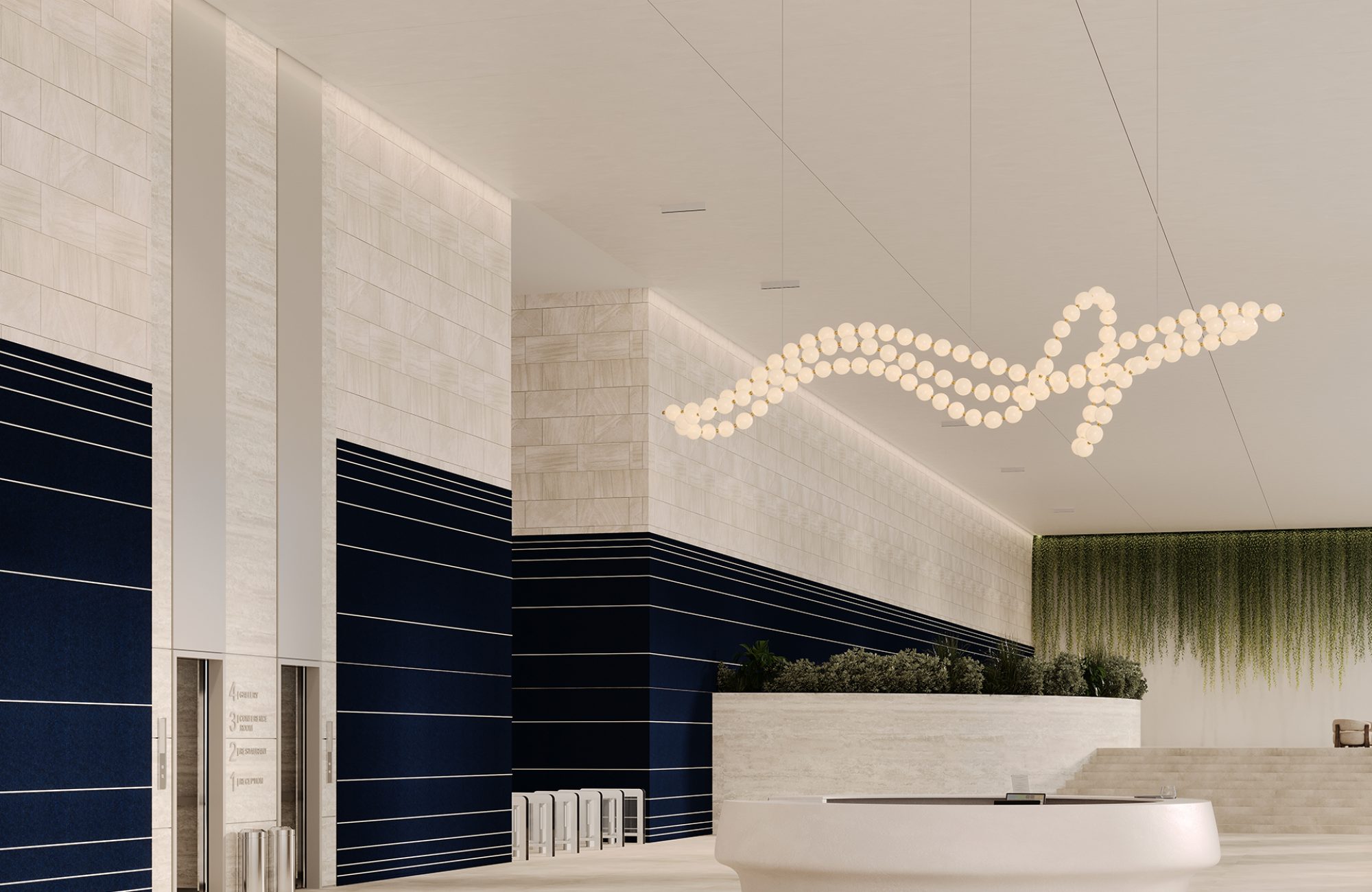 Spine Wall Panels, Panes B | Midnight, White | Premier Collection