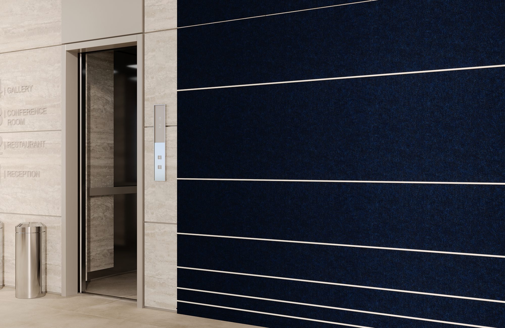 Spine Wall Panels, Panes B | Midnight, White | Premier Collection