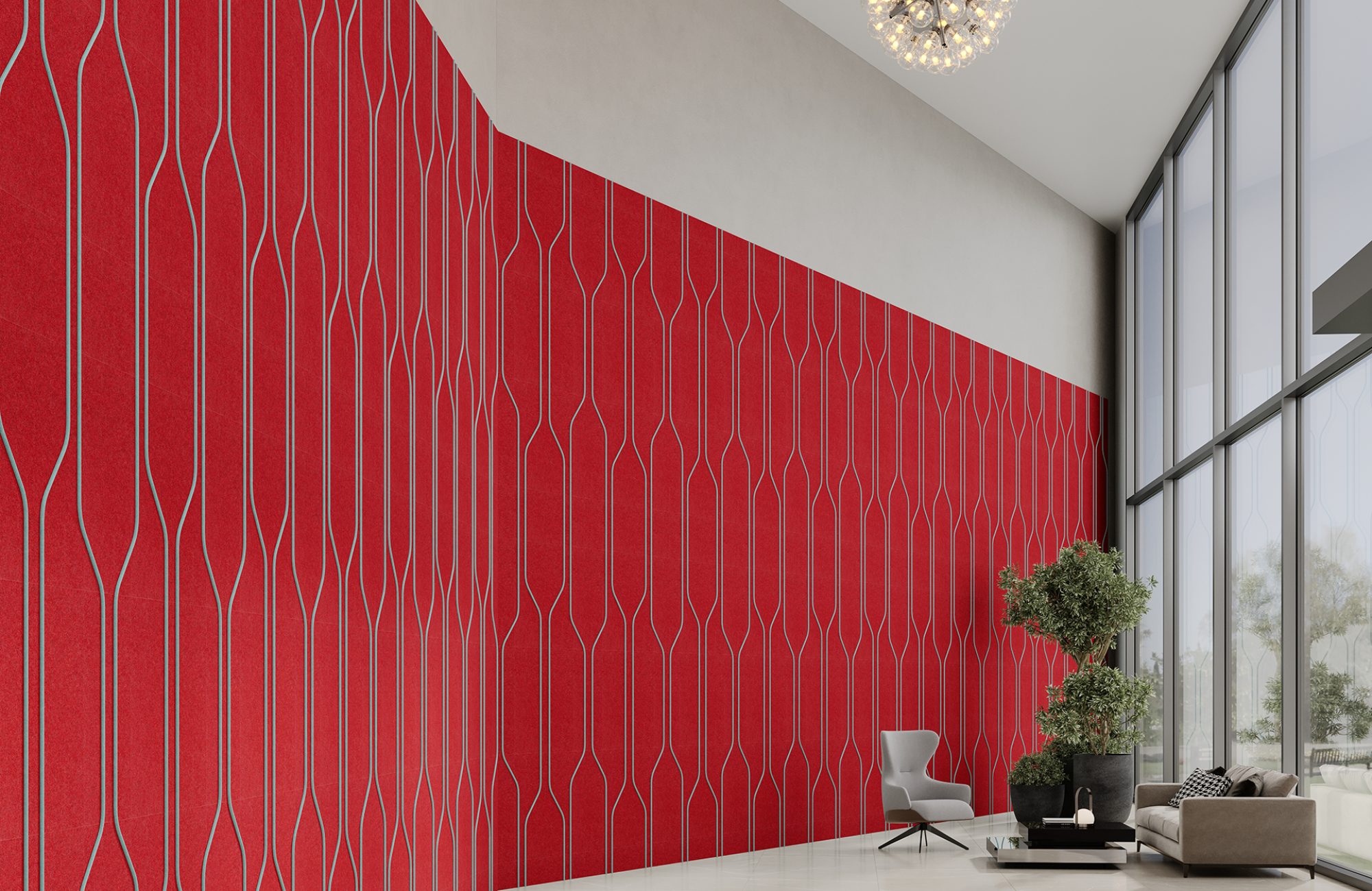 Spine Wall Panels, Pipeline A | Currant, Sea Salt | Premier Collection