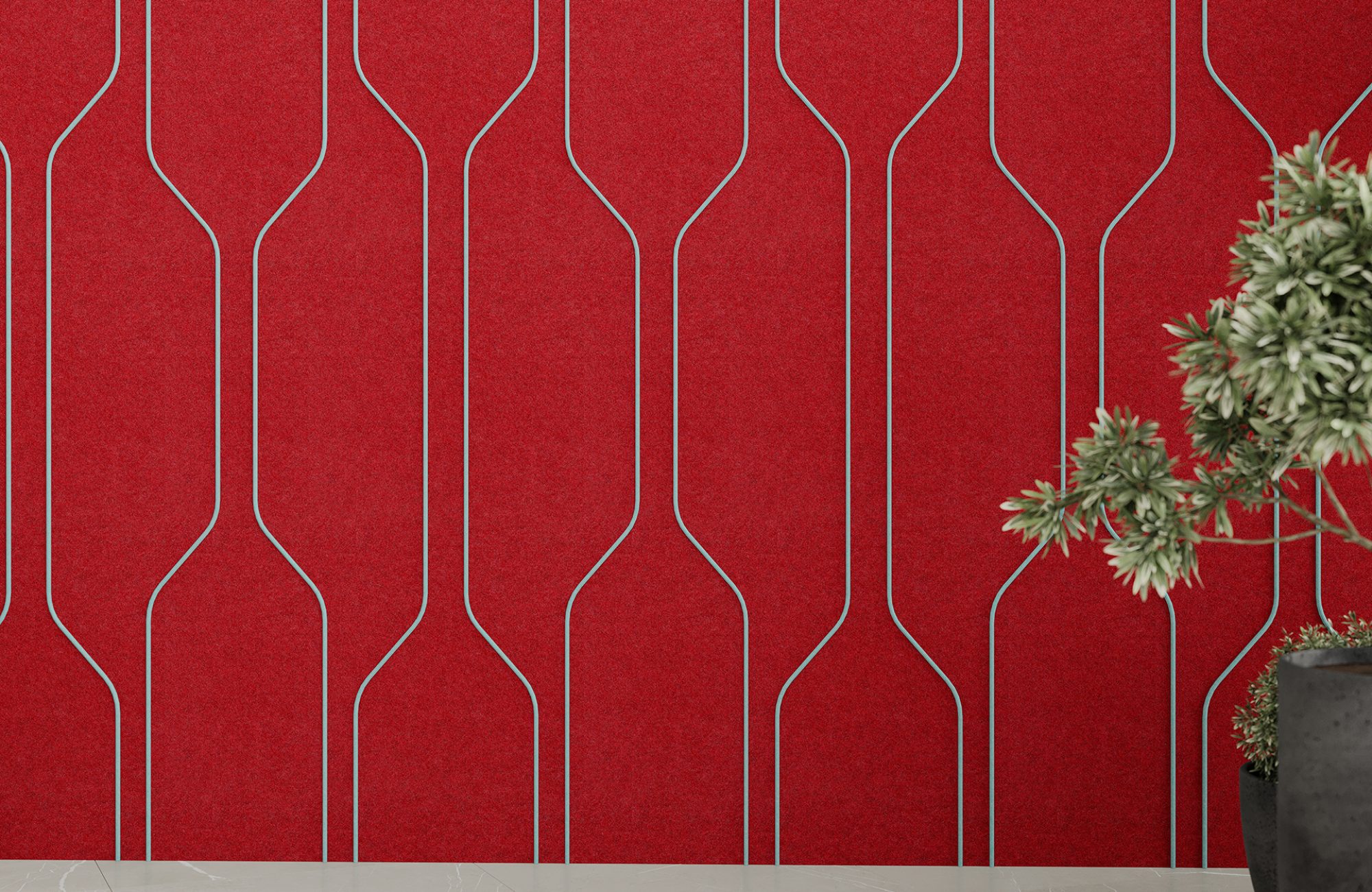 Spine Wall Panels, Pipeline A | Currant, Sea Salt | Premier Collection