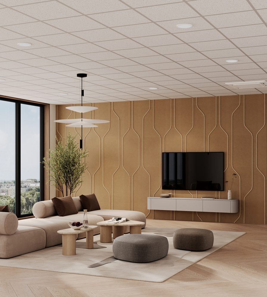 Spine Wall Panels, Pipeline B | Umber, Ivory | Premier Collection