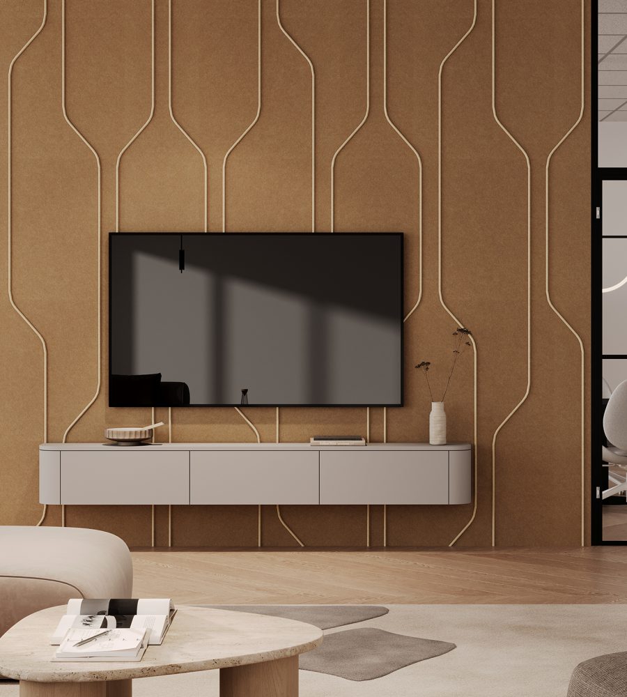 Spine Wall Panels, Pipeline B | Umber, Ivory | Premier Collection