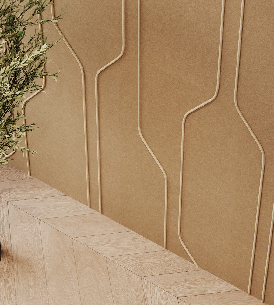 Spine Wall Panels, Pipeline B | Umber, Ivory | Premier Collection