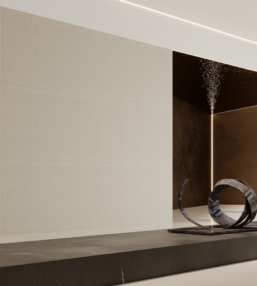 Spine Wall Panels, Racetrack A | Almond, White | Premier Collection