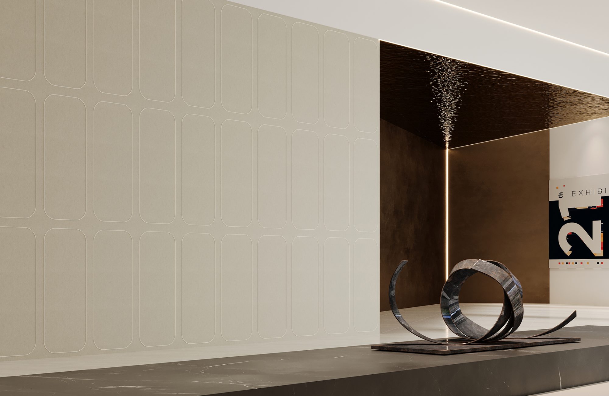 Spine Wall Panels, Racetrack A | Almond, White | Premier Collection