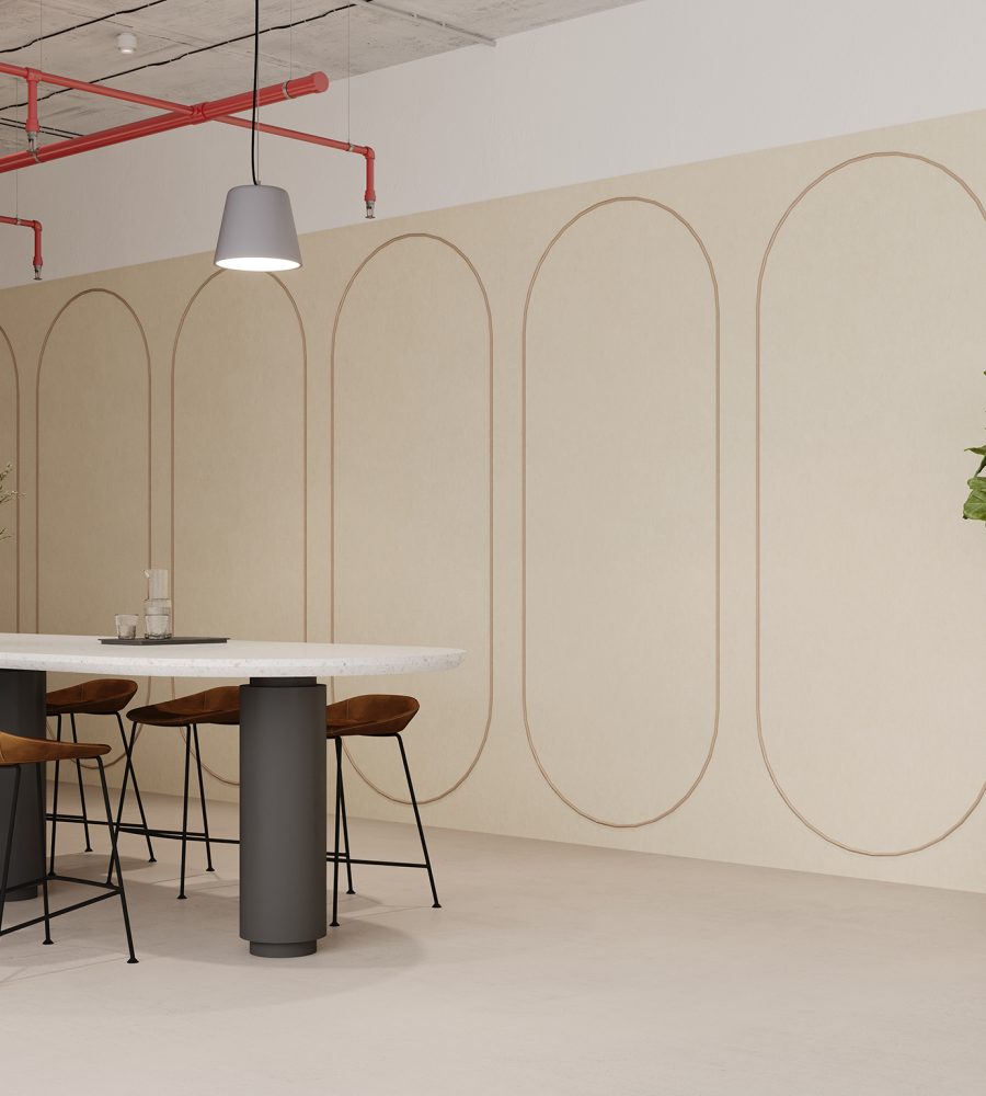 Spine Wall Panels, Racetrack B | Pearl, Quartz | Premier Collection