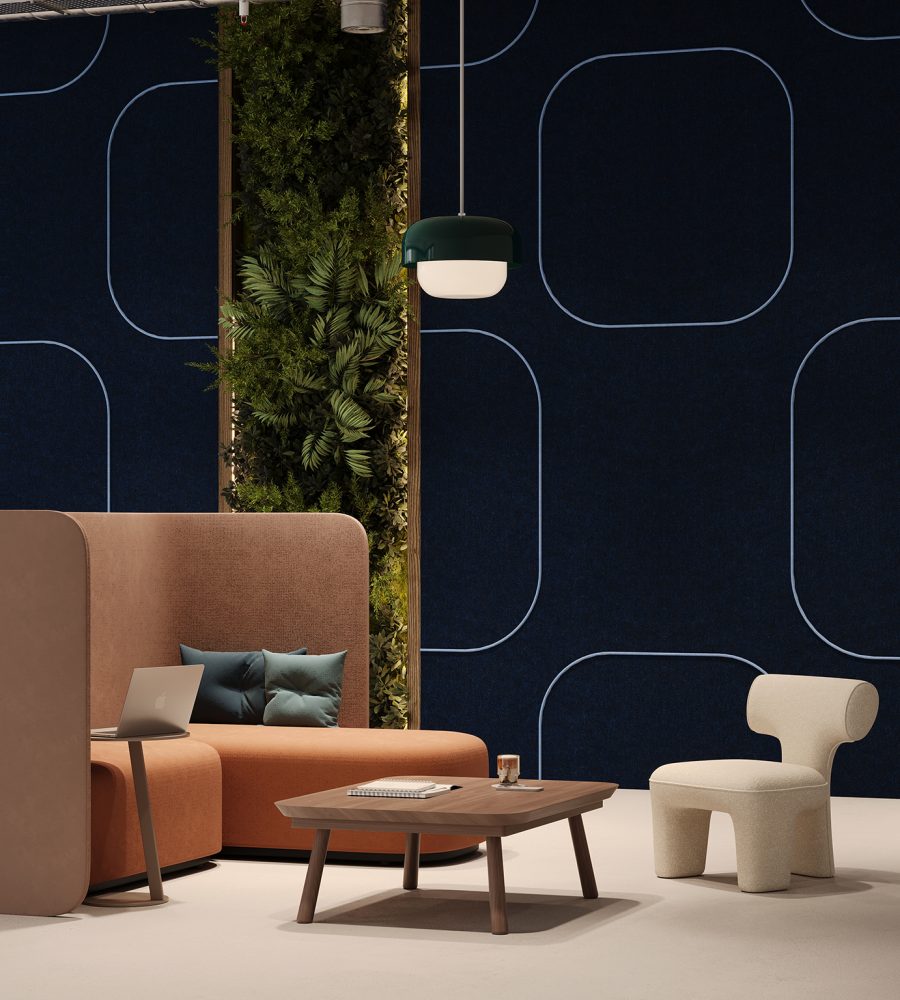 Spine Wall Panels, Roundabout | Midnight, Marine | Premier Collection