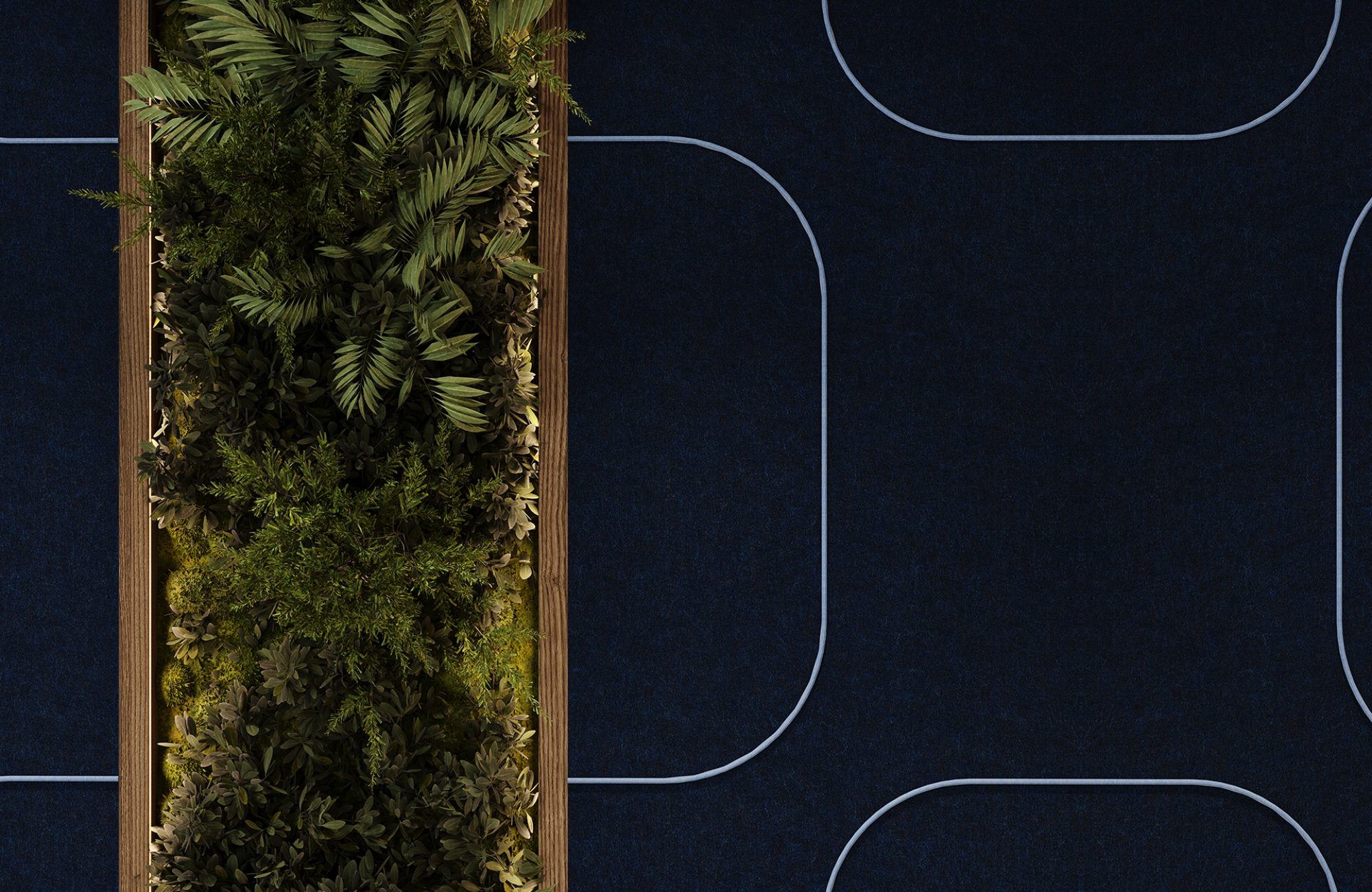 Spine Wall Panels, Roundabout | Midnight, Marine | Premier Collection