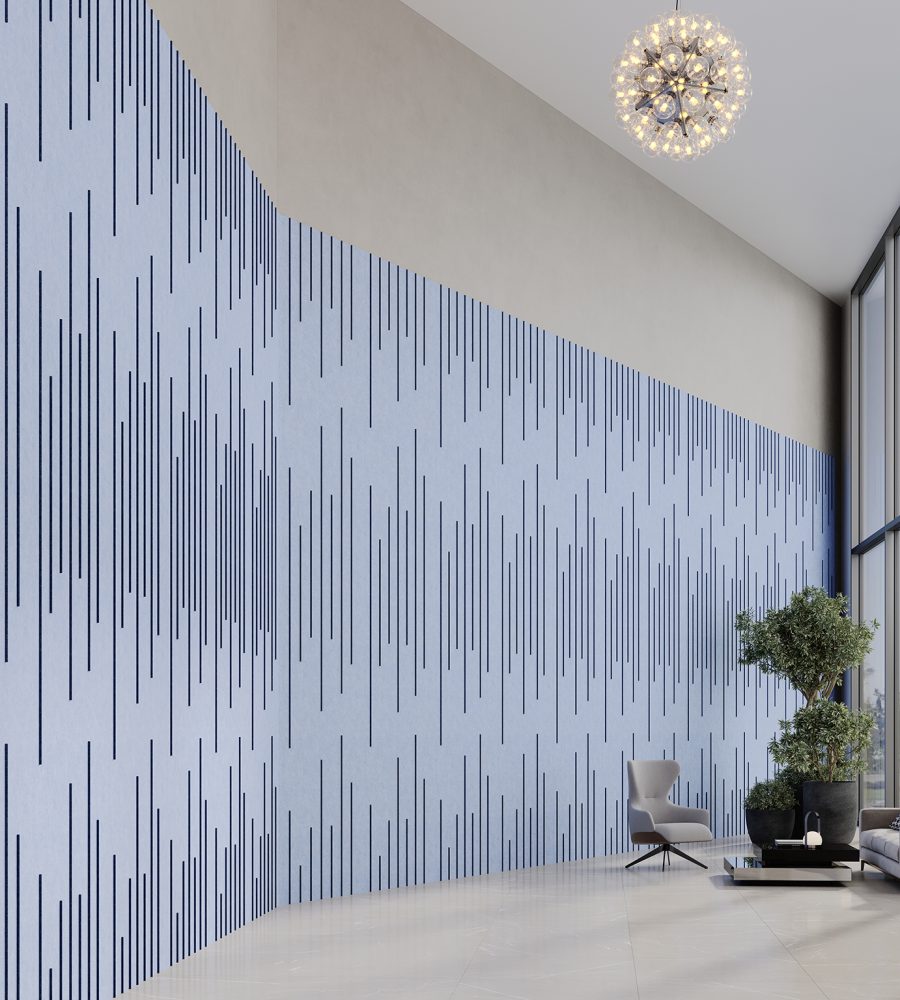 Spine Wall Panels, Ruler | Periwinkle, Granite | Premier Collection