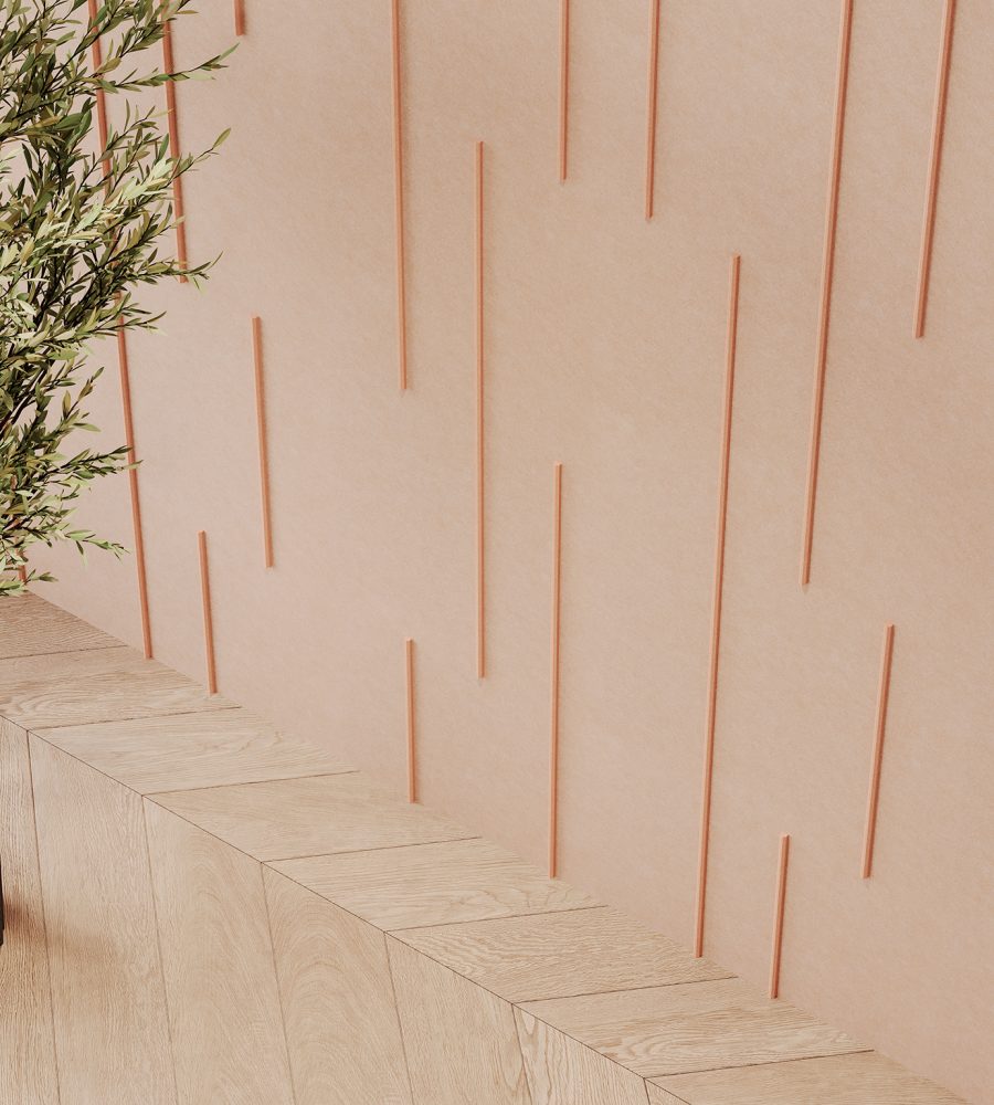 Spine Wall Panels, Scored | Valentine, Flamingo | Premier Collection