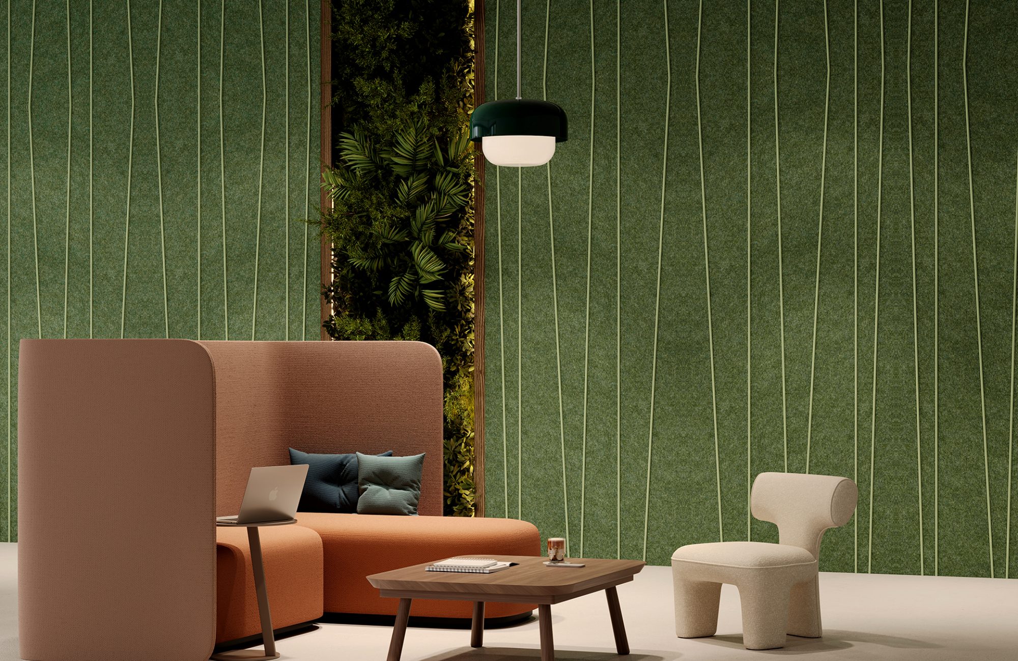 Spine Wall Panels, Stems B | Oregano, Sencha | Premier Collection