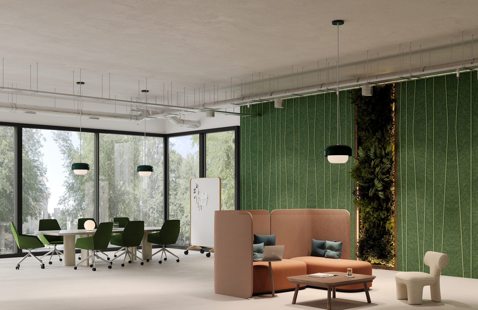 Spine Wall Panels, Stems B | Oregano, Sencha | Premier Collection