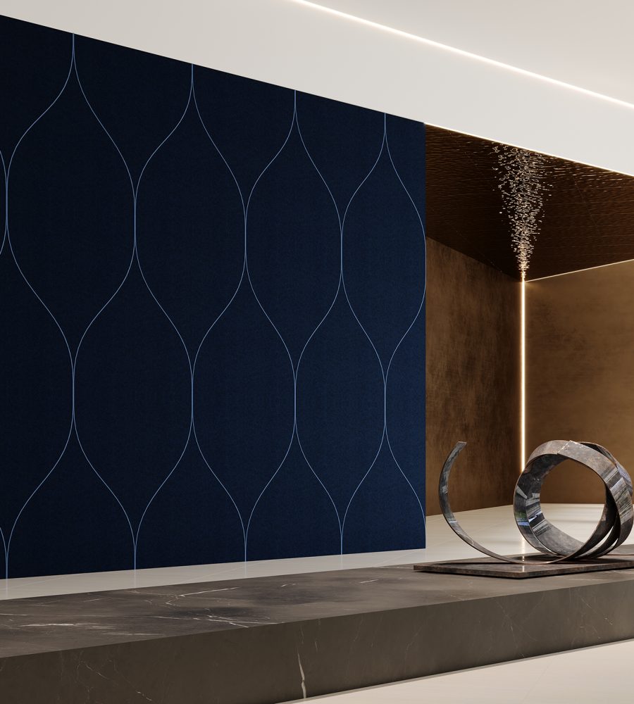 Spine Wall Panels, Tulip A | Midnight, Marine | Premier Collection