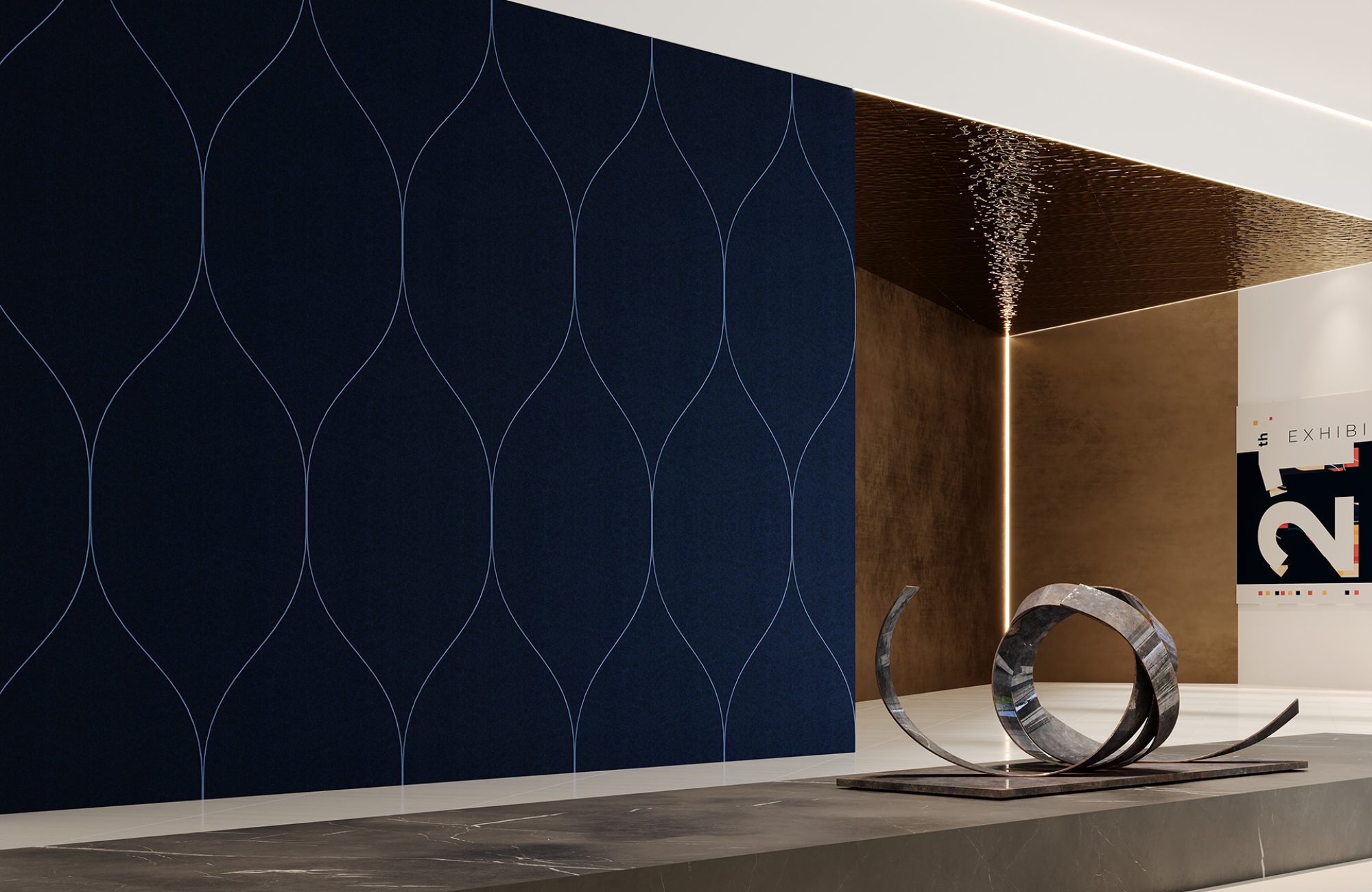 Spine Wall Panels, Tulip A | Midnight, Marine | Premier Collection