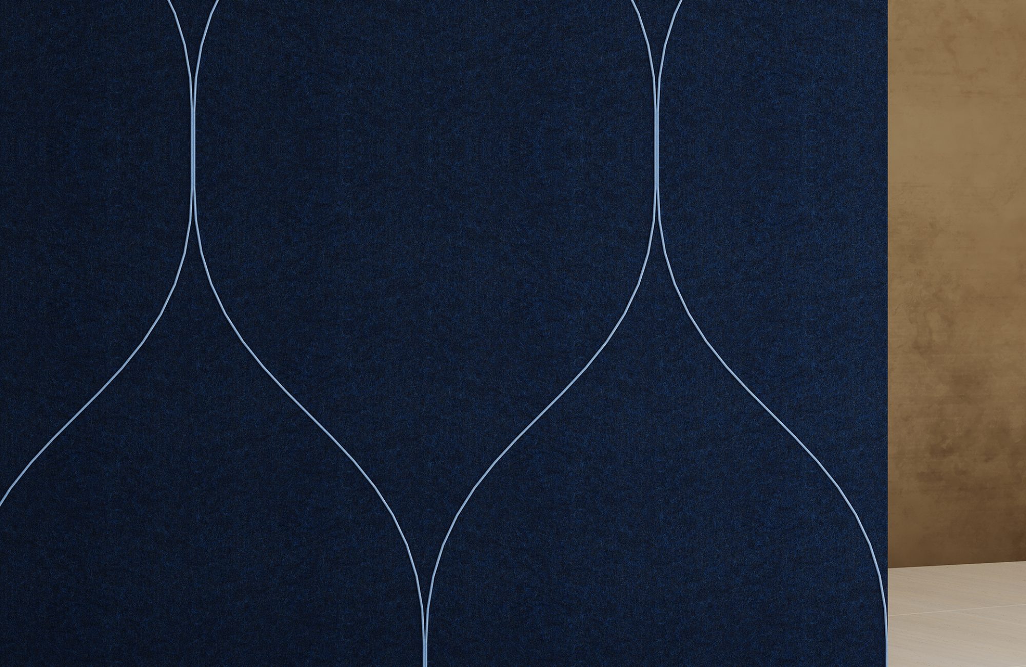 Spine Wall Panels, Tulip A | Midnight, Marine | Premier Collection
