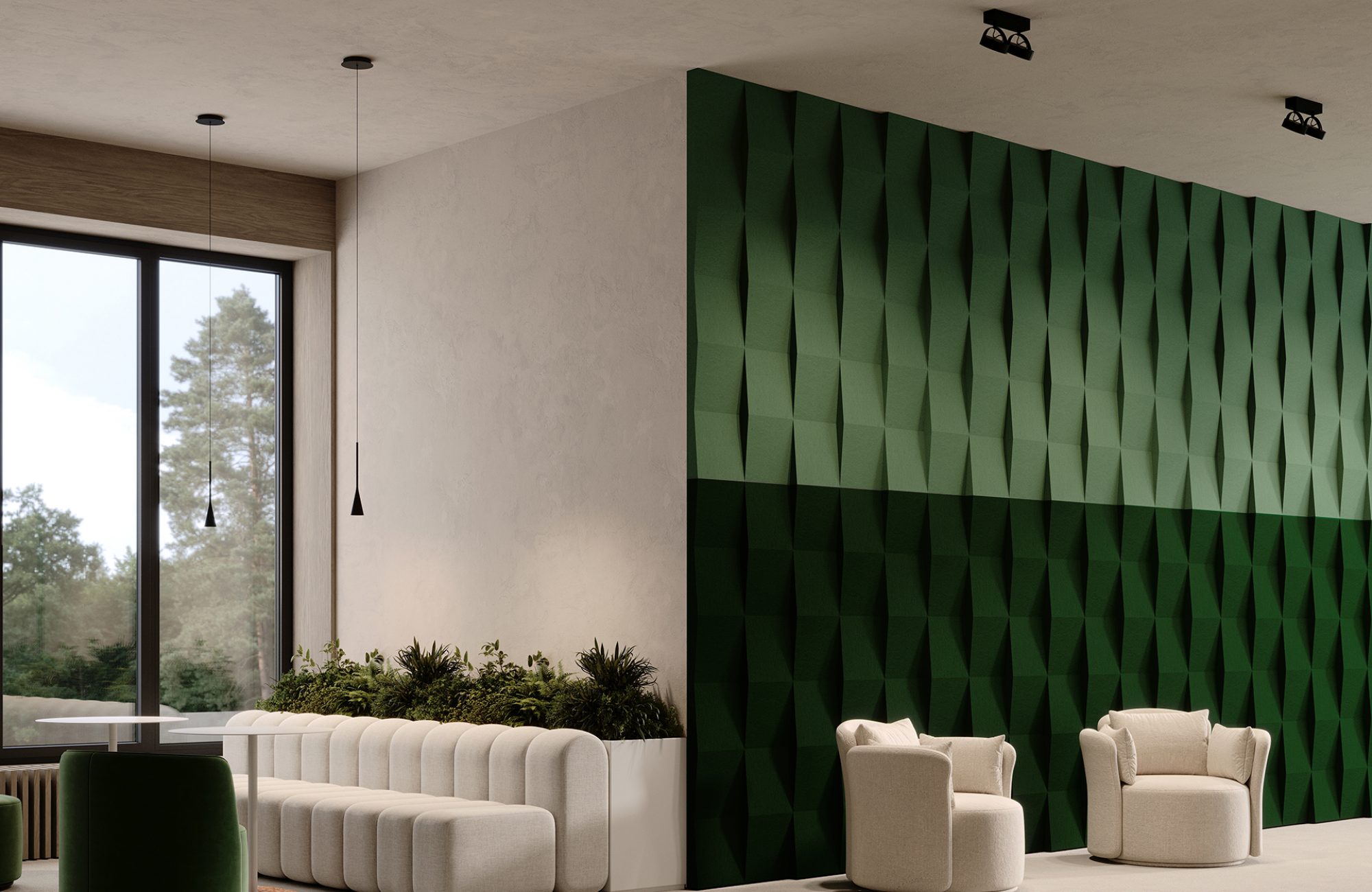 PopUp, Slant Wall Tiles | Sencha, Kale | Premier Collection