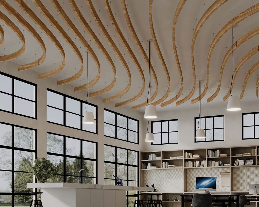 Versiform Ceiling Baffles | European Larch | WoodGrain Collection