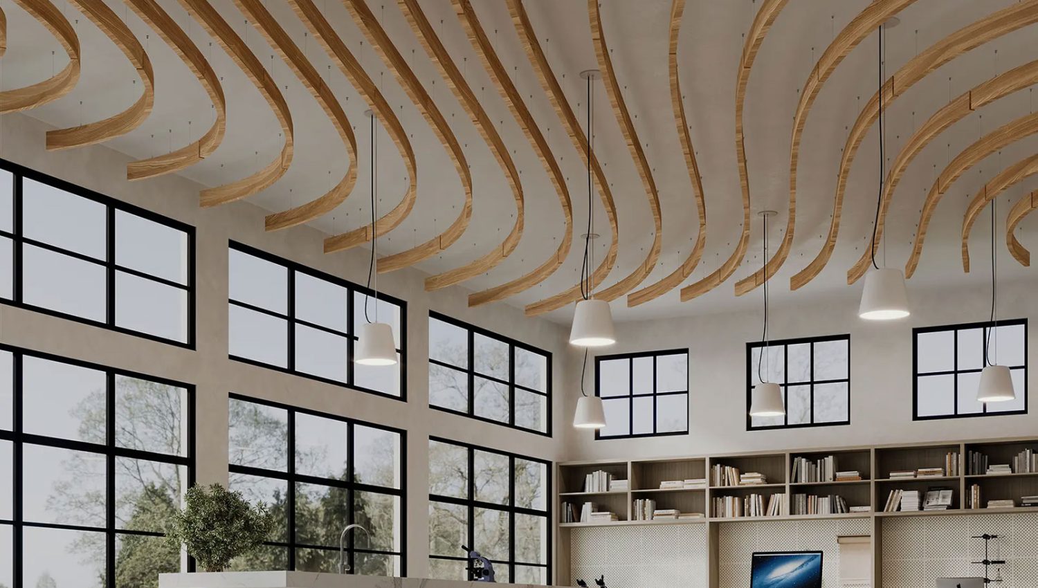 Versiform Ceiling Baffles | European Larch | WoodGrain Collection