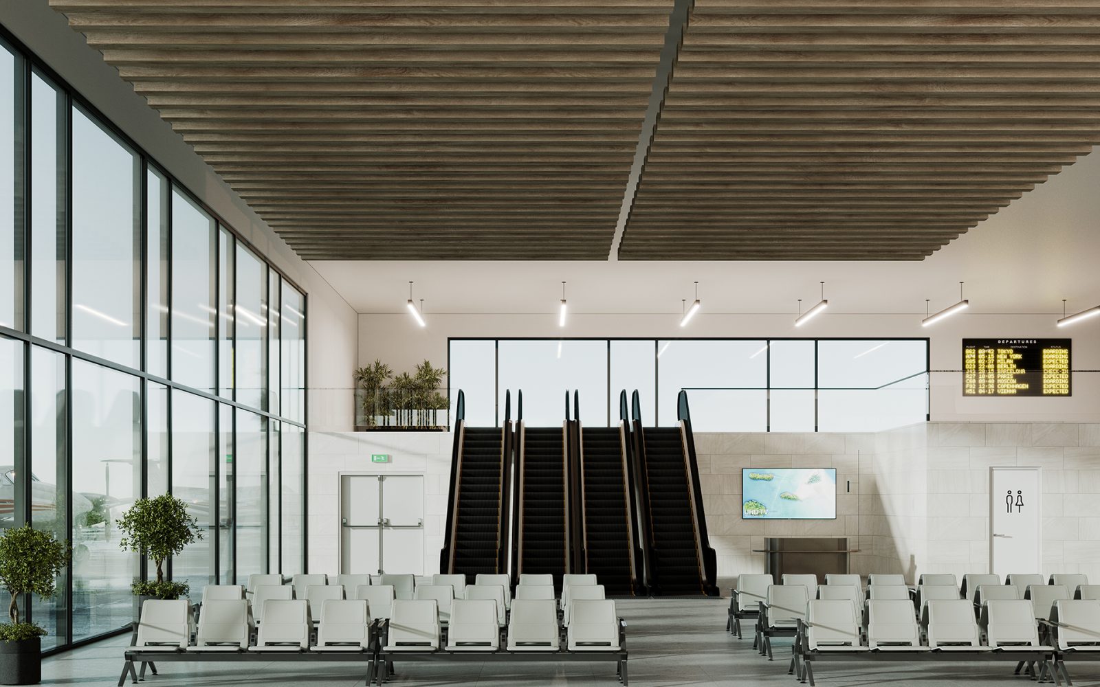 Beam Ceiling Baffles | French Bobbin | WoodGrain Collection