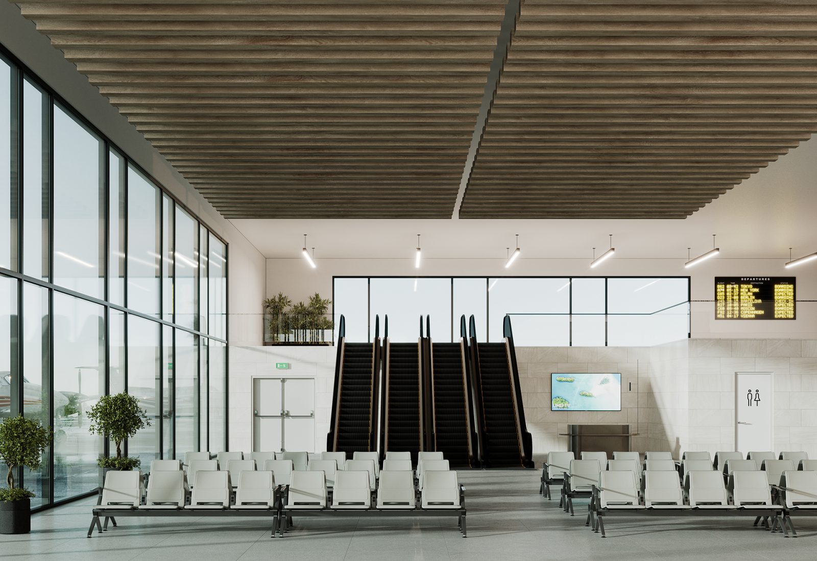 Beam Ceiling Baffles | French Bobbin | WoodGrain Collection