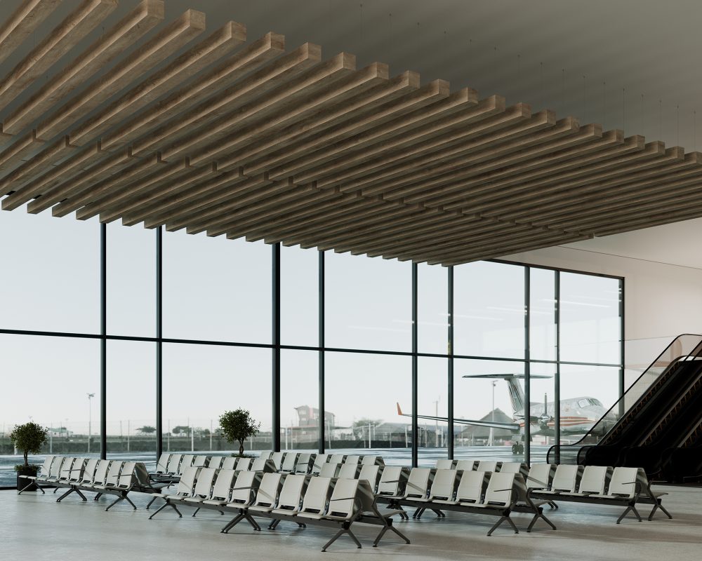 Beam Ceiling Baffles | French Bobbin | WoodGrain Collection