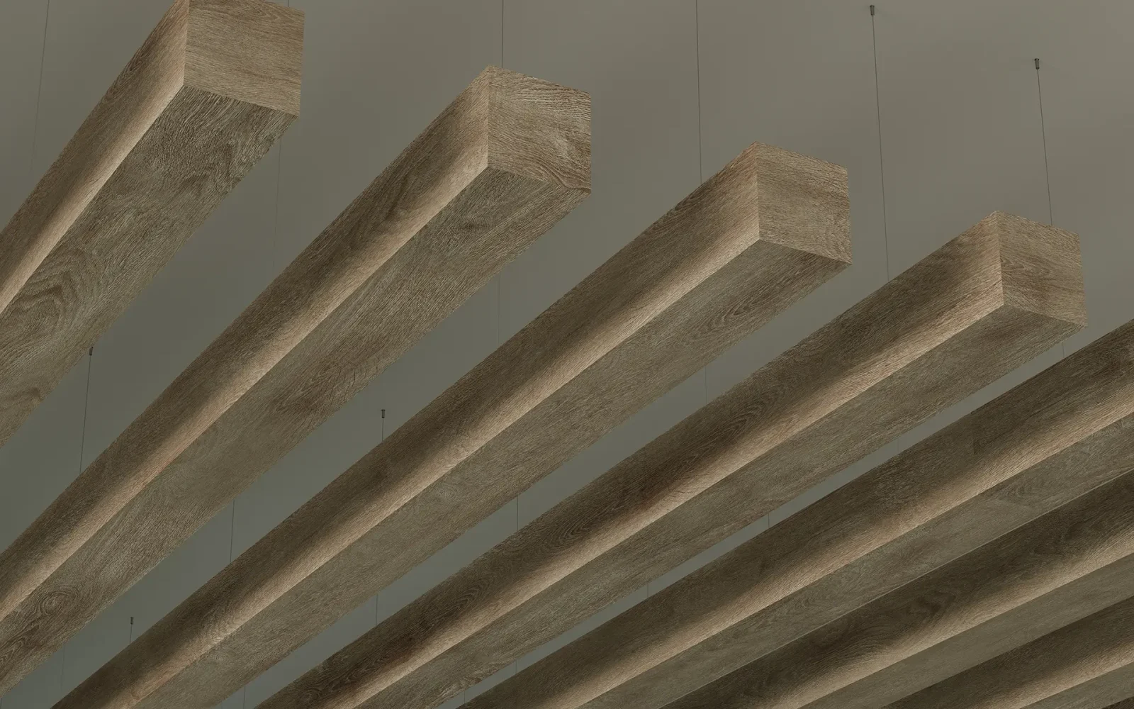 Beam Ceiling Baffles | French Bobbin | WoodGrain Collection