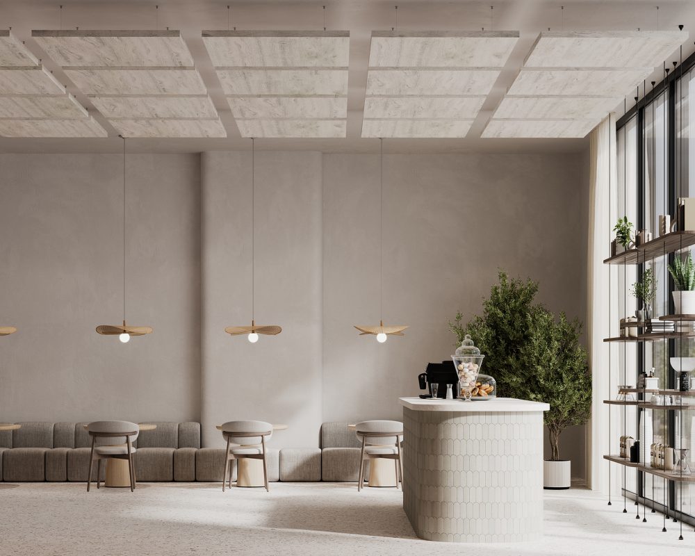 Canopy Ceiling Clouds | Picket Fence | WoodGrain Collection