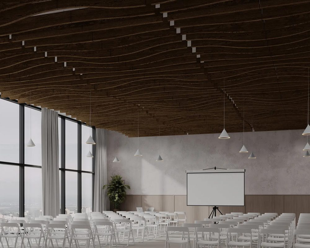 Fan Ceiling Baffles | Scorched Timber | WoodGrain Collection