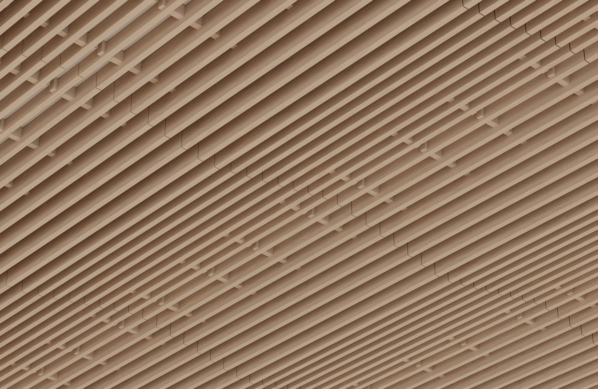 Rail, Grate Ceiling Frames | Petrified Ash | WoodGrain Collection