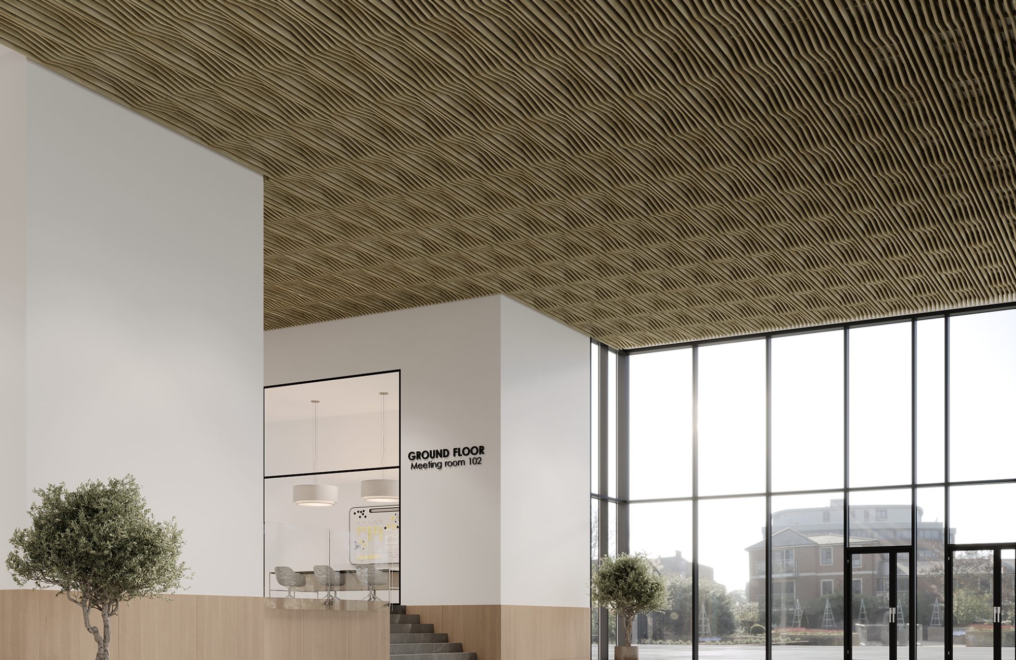 Rail, Platform Ceiling Frames | Weathered Slate | WoodGrain Collection