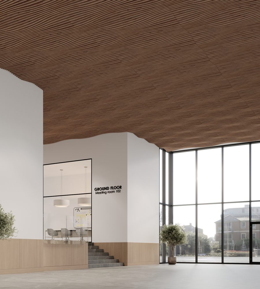 Rail, Ways Ceiling Frames | Fumed Oak | WoodGrain Collection